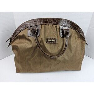 Hanae Mori Large Double Handle Duffle Satchel Handbag Purse